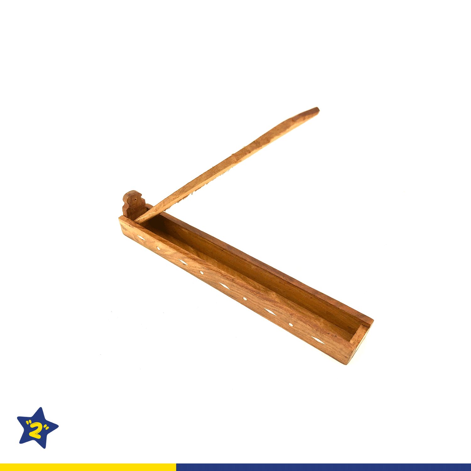 Coffin Style Wooden Incense Stick Holder