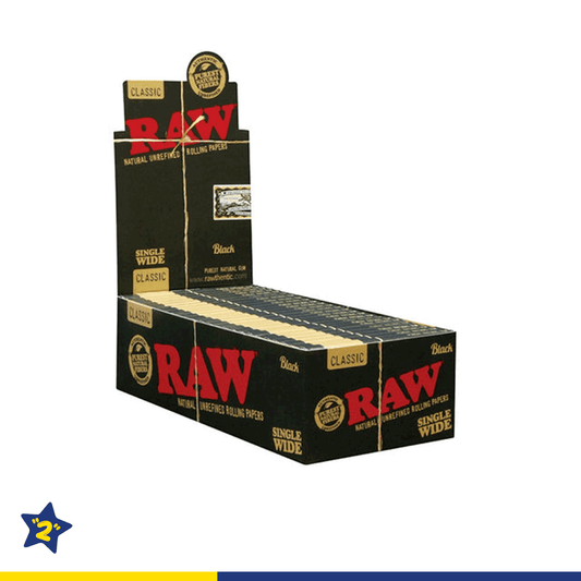 RAW Classic Black Single Wide Size Rolling Papers