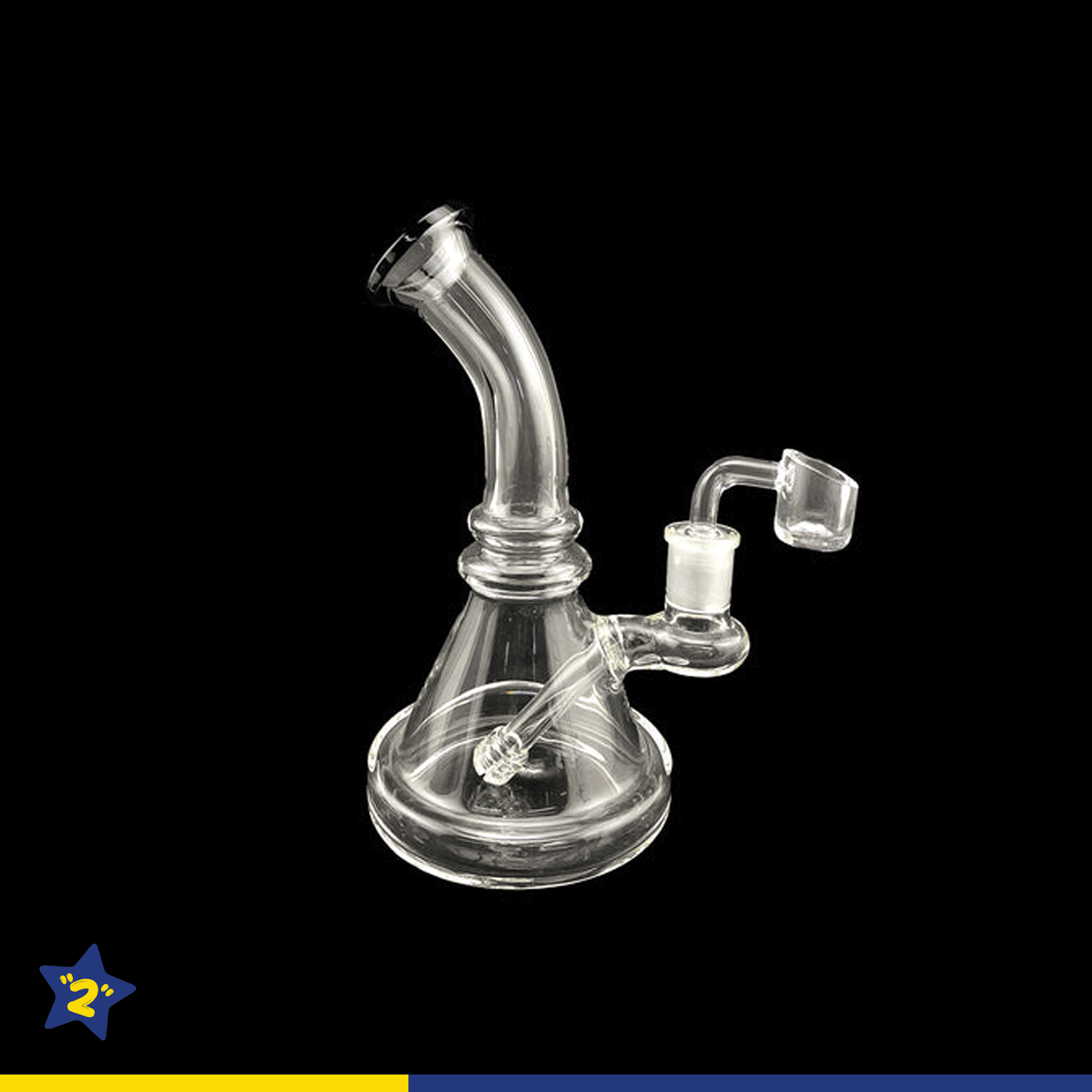 Curved Double Ring Thick Beaker Base Dab Rig