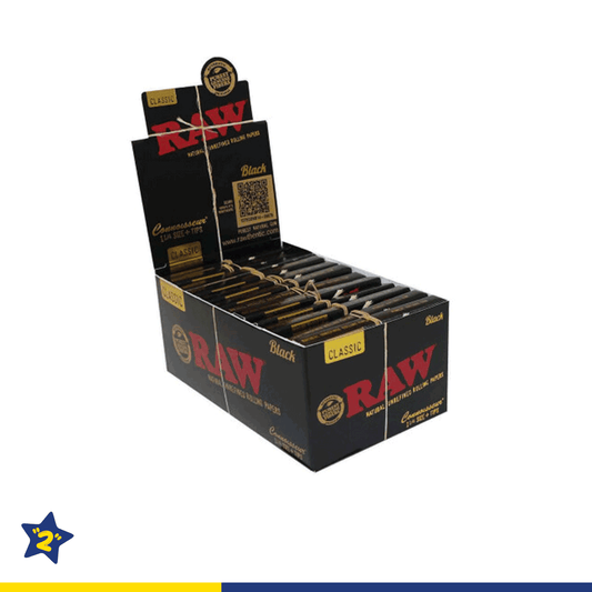 RAW Classic Black Connoisseur 1¼ Rolling Papers