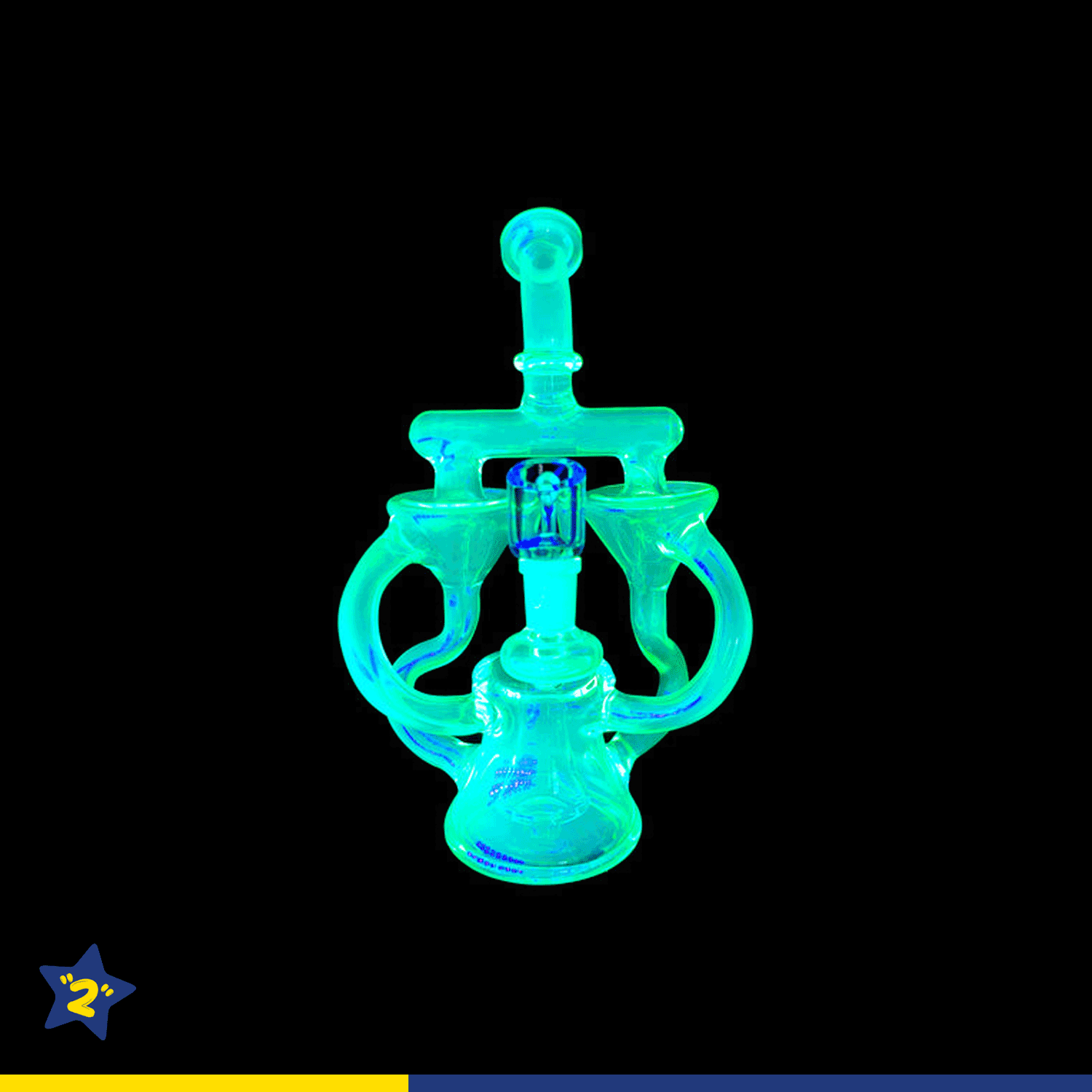  Double Inverted Cone UV Reactive Dab Rig