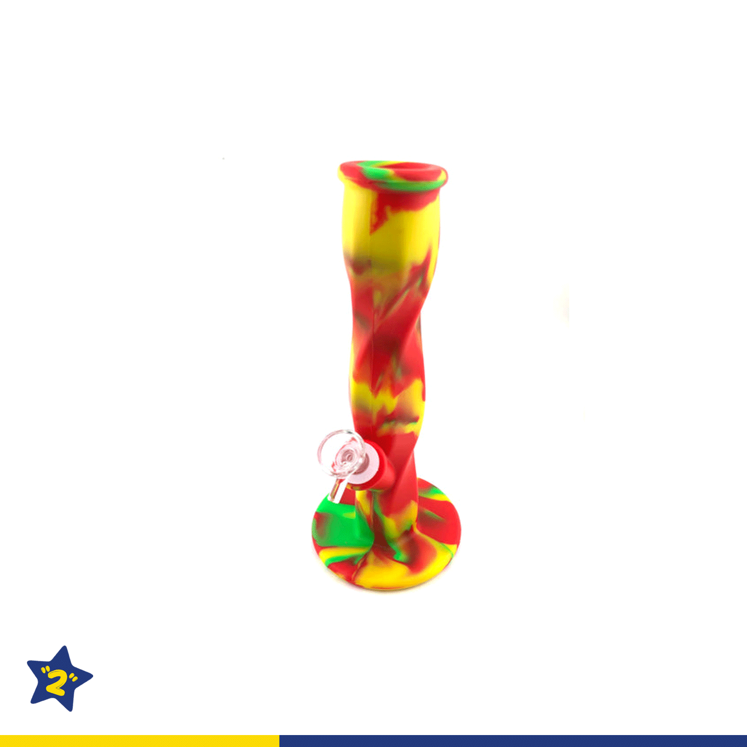 10" Twisted Silicone Water Pipe