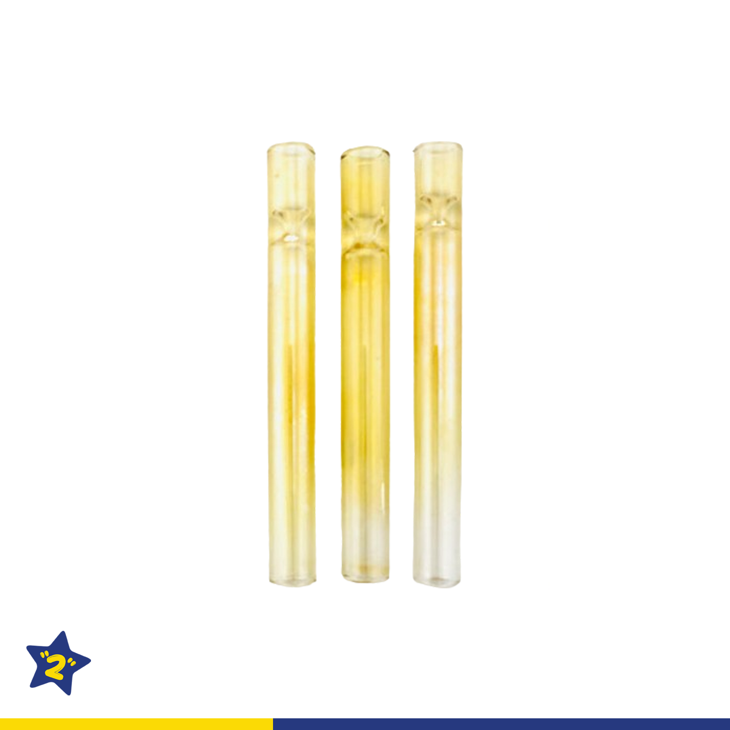 Gold Fumed Chillums (10 Pack)