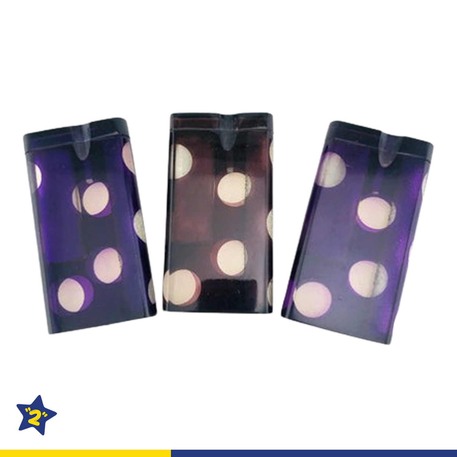 4" Dark Purple Clear Dot Acrylic Dugouts