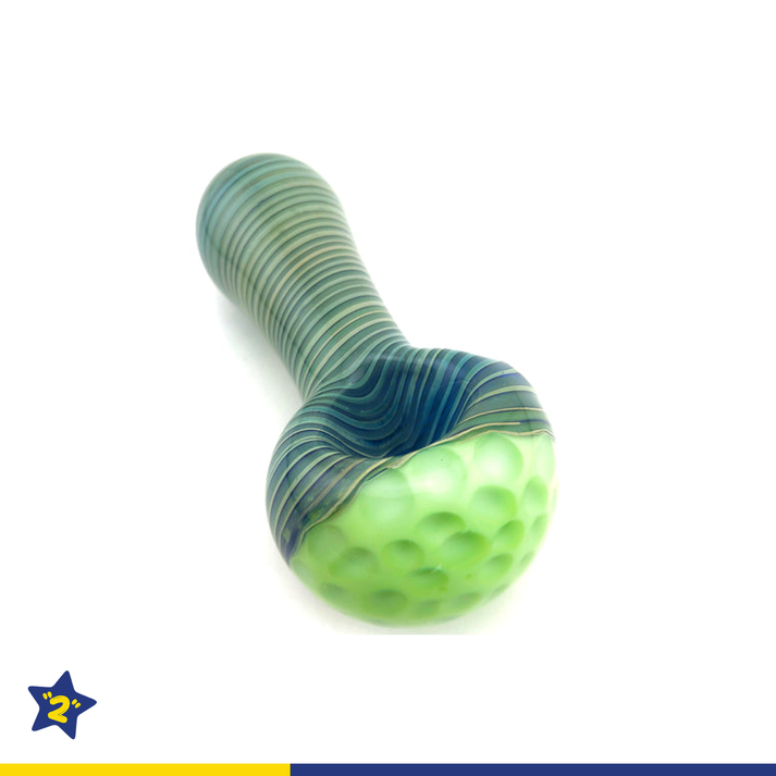 4.5" Slime Honeycomb Head Electric Fumed Hand Pipe