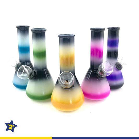 5" Tri-Color Beaker Mini Water Pipe