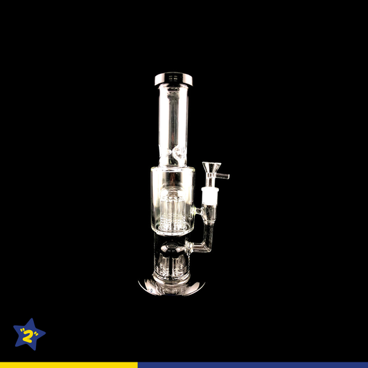 11" Straight Tube Double Tree Perc Water Pipe