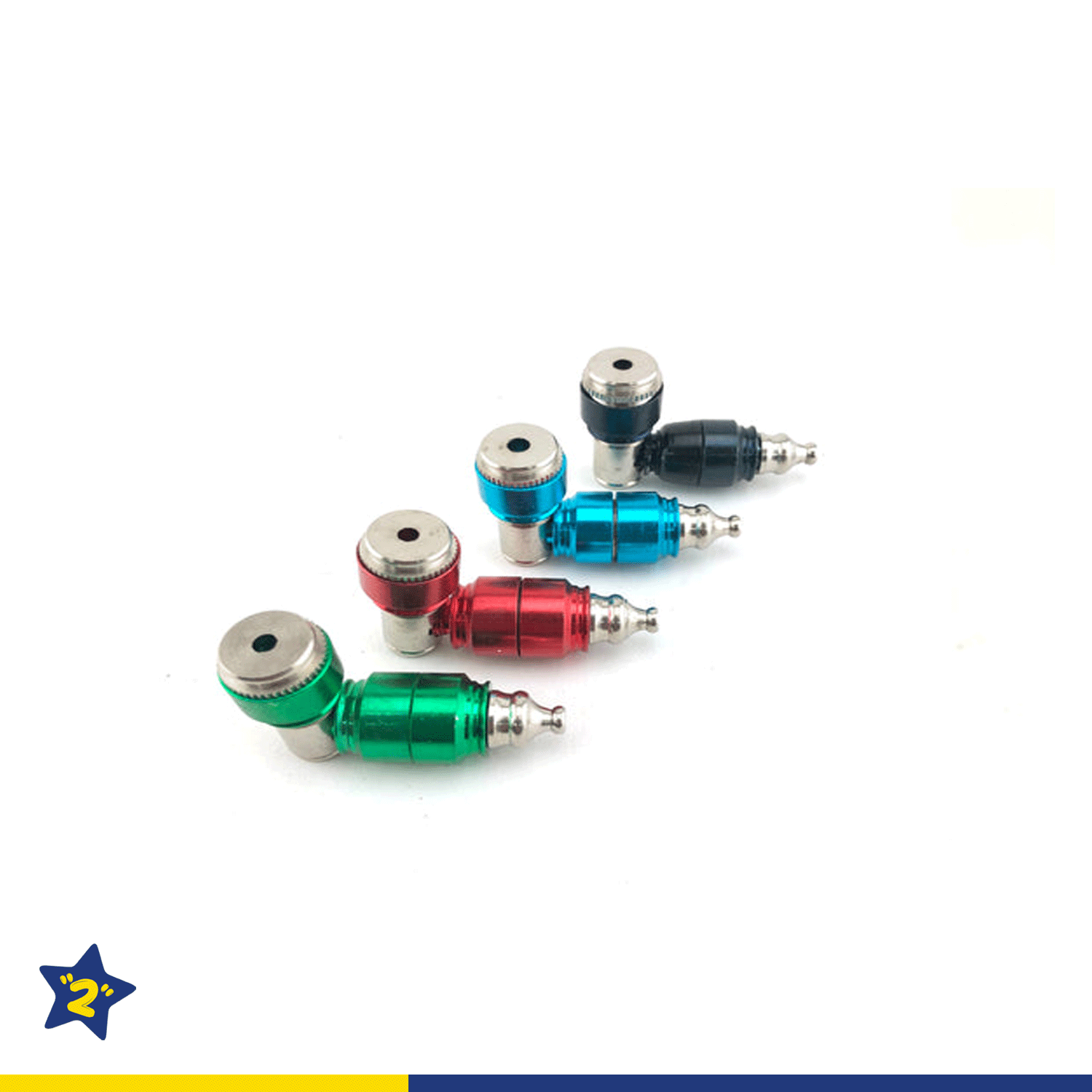 2" Mini Color Metal Pipes (4 Pack)