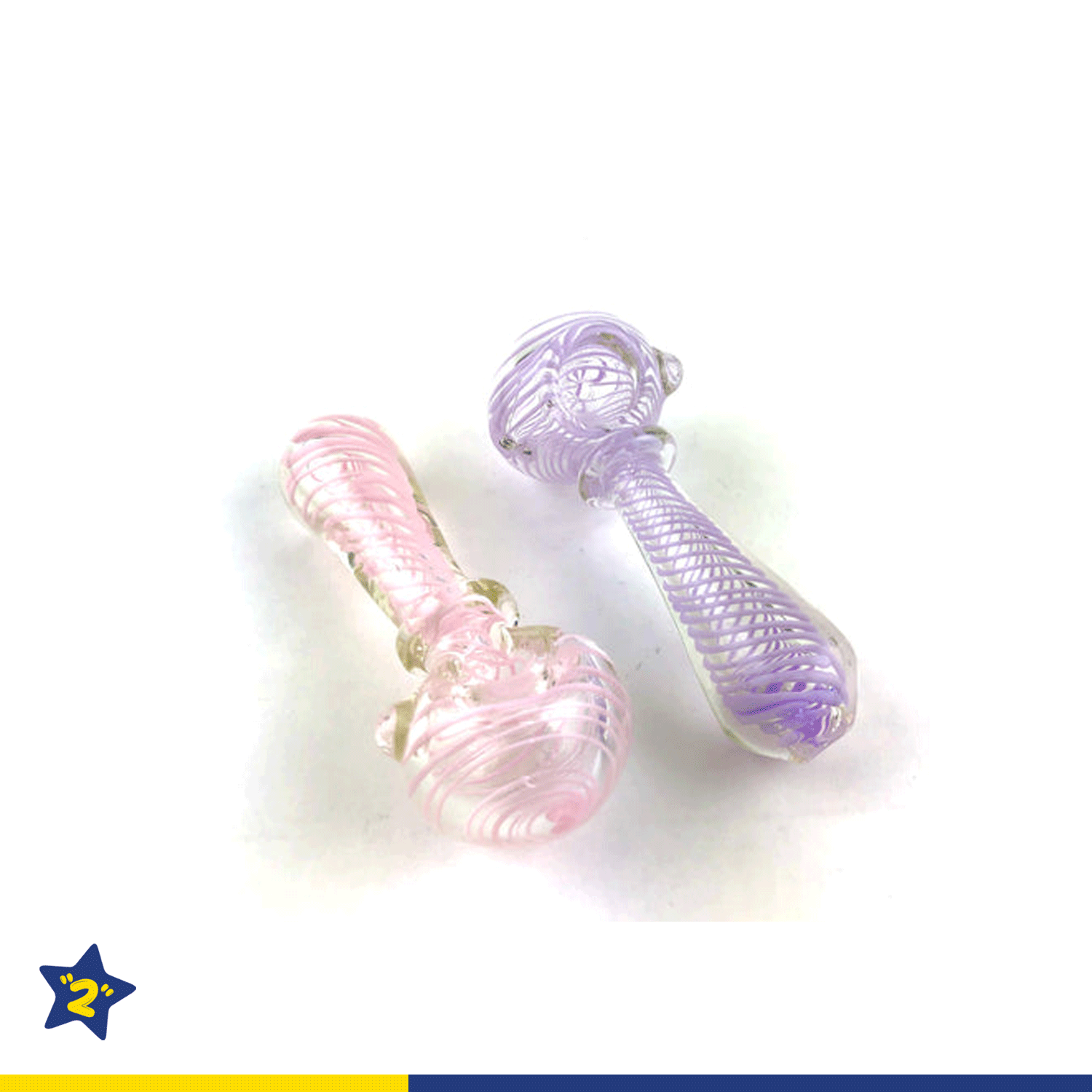4.5" Single Ring Twisted Slime Color Hand Pipe