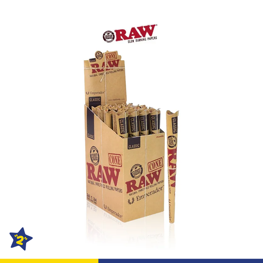 RAW CLASSIC EMPERADOR CONES 24CT/DISPLAY