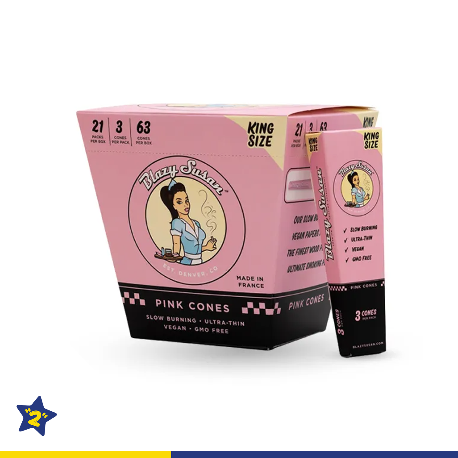 BLAZY SUSAN PINK PRE ROLLED CONES