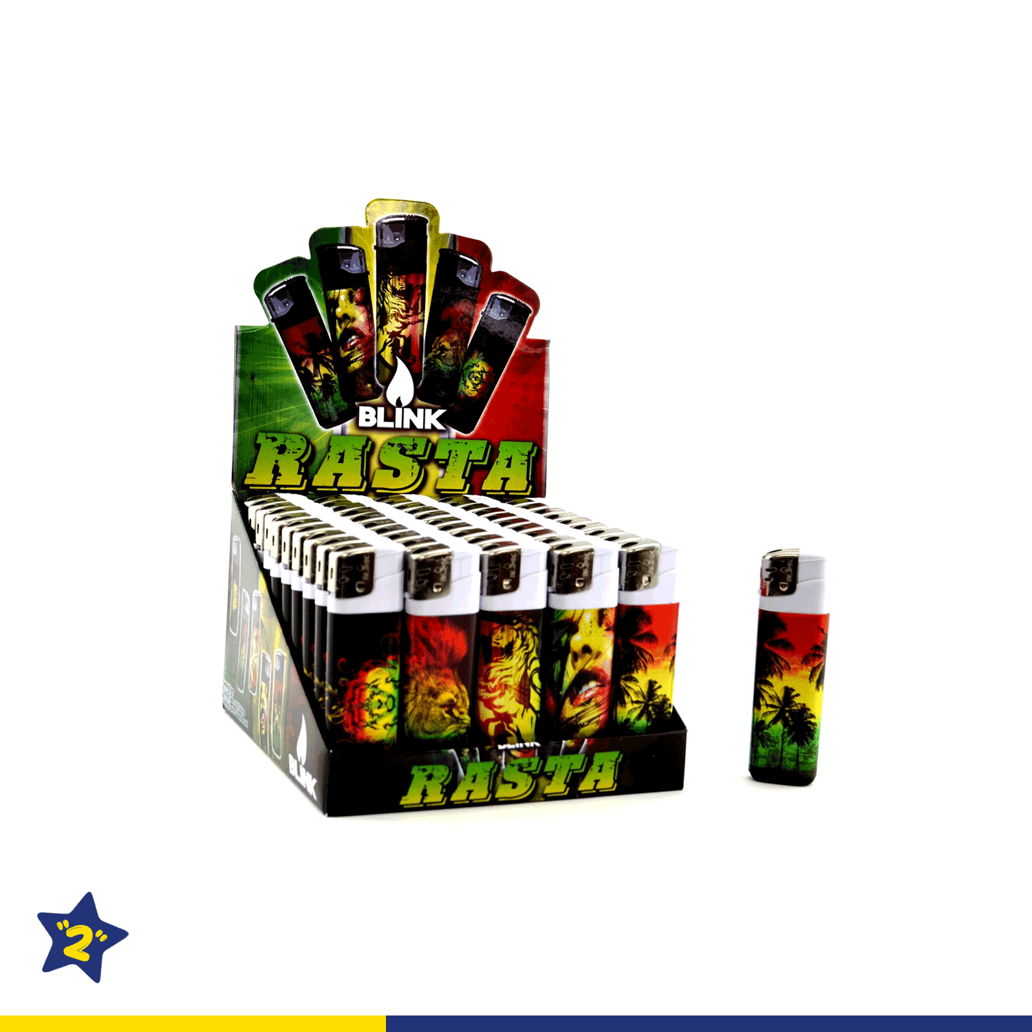 Blink Rasta Design Refillable Lighters