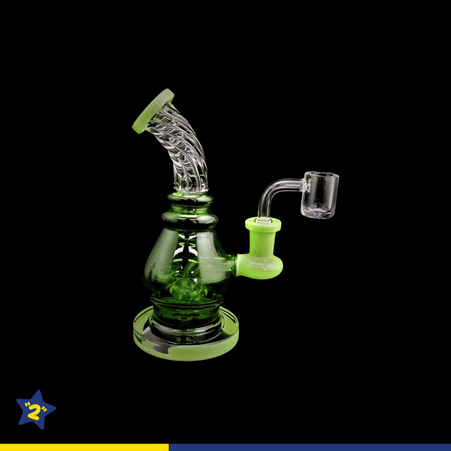 Slime Colors Dab Rig With Twisted Glass Mouth