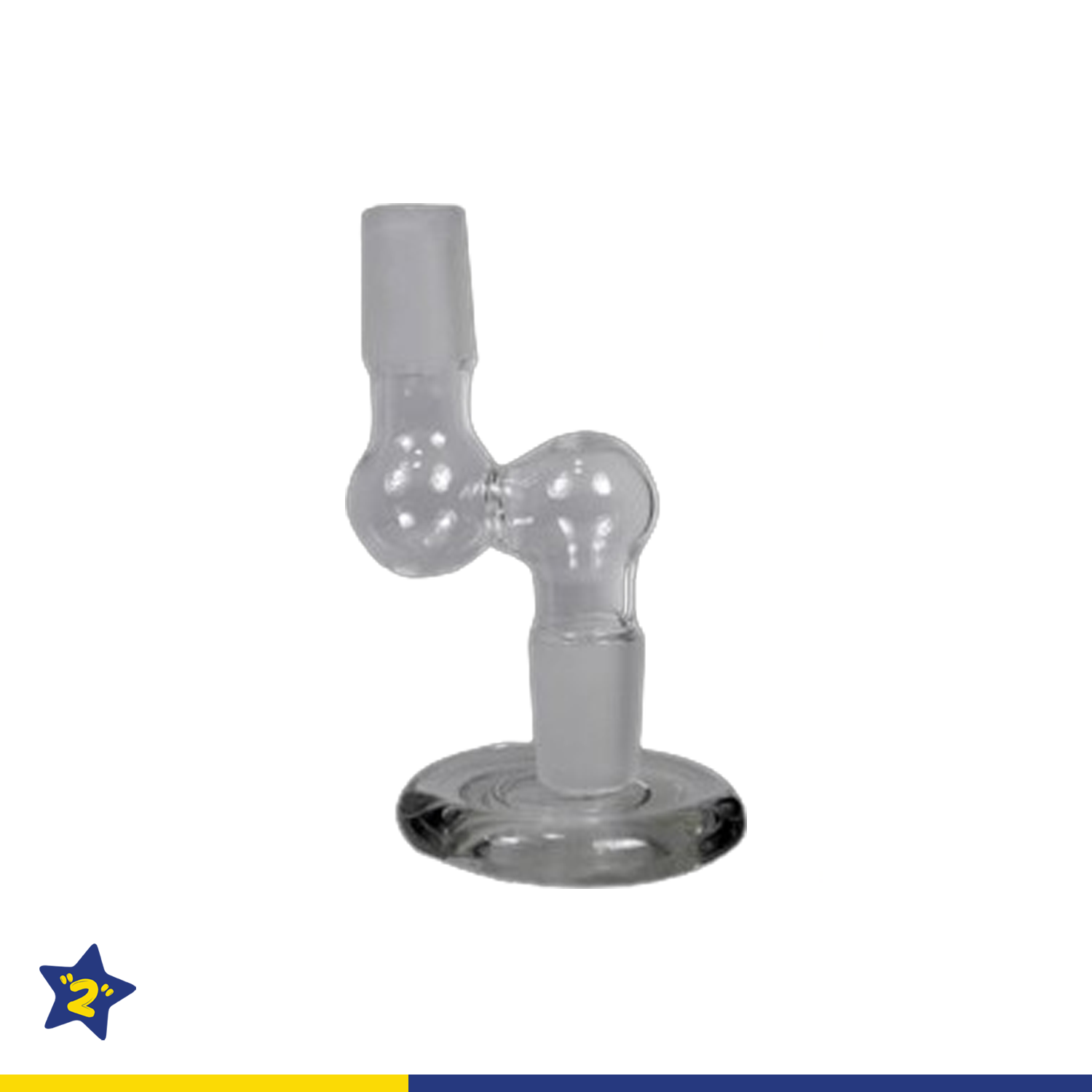 18mm Male To 18mm Male 90° Glass Adapter