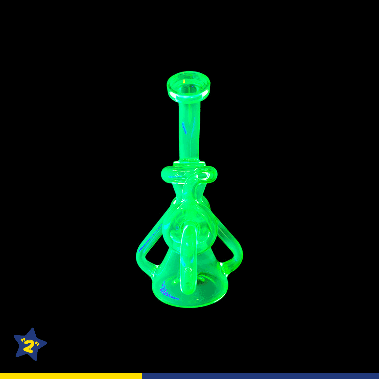 Loop Knot Inline Perc UV Reactive Dab Rig